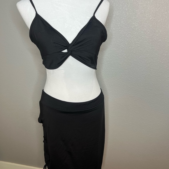 Black lace up Skirt set - Picture 6 of 10